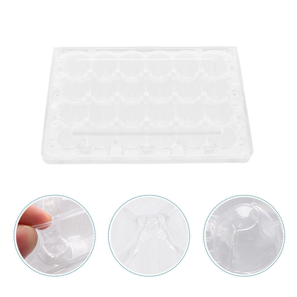 24PCS Quail Egg Carton Transparent Quail Eggs Storage Holder Premium Egg Carton