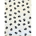 thumbnail image 3 of Lilly Craft Black DOG Paw Print on White Fleece Anti-Pill FABRIC 58-60" Wide Sold by the Yard, 3 of 3