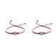 thumbnail image 1 of Juego de pulseras trenzadas de concha sweethay Día de San Valentín color Rosa, 1 of 6