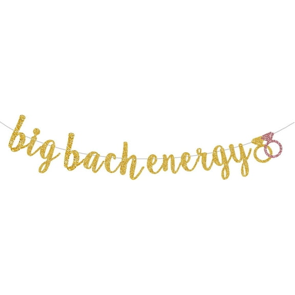 Big Bach Energy Banner, Bachelorette Party Decorations Bridal Shower, Engagement Party Decorations, Boozy Bride Banner, Wedding Bachelorette Sign (Pre-Strung)
