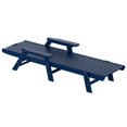 thumbnail image 4 of Costaelm Ensemble de Chaises Longues/table Inclinables en Plastique HDPE 3 Pcs avec Table d'Appoint, Bleu Marine, 4 of 6
