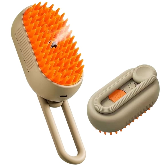 Ogetok Electric Pet Brush, Grooming Brush, Rechargeable Battery Operated Hair Remover with LED Light, Professional Pet Styling Tool for Home Use