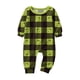 thumbnail image 1 of Moonsky-Green Flannel Christmas Pajamas For Family Parent-child Warm Christmas Set Red Santa Hat/Letter Printed Home Wear Pajamas Two-piece Mom Set Matching Christmas Pjs For Family 12 Months, 1 of 3