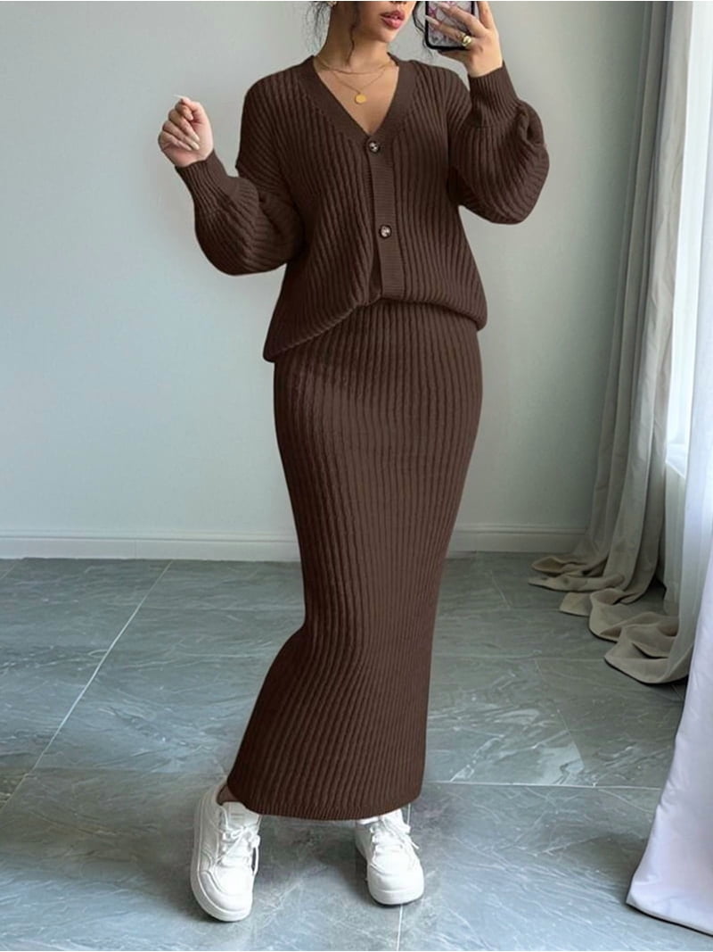 two piece sweater dress Sienna Layered Small Fabric is very stretchy Female Sweater Dress Knit Two
