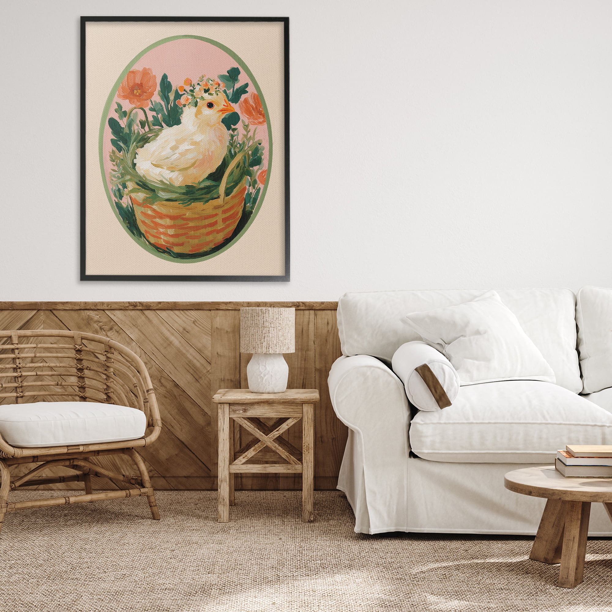 Stupell Industries Bloom Nest Chick Black Framed Giclee Art, design by Yen