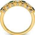 thumbnail image 2 of 14K Yellow Gold Lab Grown Diamond & Created Emerald Ring (Size 7) Made In India rm7505-cem-050-ylg, 2 of 5