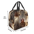 thumbnail image 3 of Easygdp Adorable Flower Field Cow Bolsa Térmica Premium - Tela Oxford Impermeable, Gran Capacidad, Bolsillo Frontal, Unisex para Trabajo, Escuela, Actividades al Aire Libre y Picnics, 3 of 8