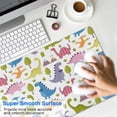 thumbnail image 4 of Long Mouse Pads for Desk,Colorful Cartoon Dinosaurs Repeated Scenery Desk Mats on Top Of Desks, Desk Mouse Pad Extra Large with 3mm Non-Slip Base and Stitched Edge for Gaming,Work,Home 31.5"x11.8", 4 of 5