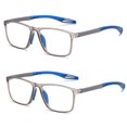thumbnail image 1 of JOON-joon Gafas de Lectura para Hombre 2 Pares Estilo Deportivo Cómodas y Flexibles Antirreflejantes para Luz Azul +1.0 (Azul), 1 of 6