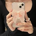 thumbnail image 3 of Funda de silicona transparente con soporte de arco 3D para iPhone 15, 14 Pro Max, 13, 12, 11, XR, X, XS, 7 Plus, SE 3, funda suave transparente a prueba de golpes, 3 of 4