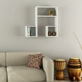 thumbnail image 2 of Ada Home Decor Furniture 34.65" 3 Tier White Wiola Modern Wall Shelf, 2 of 3