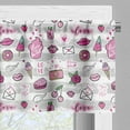 thumbnail image 5 of Ambesonne Retro Valance & Curtain, Pop Art Style Cartoon Pattern, 55"x36", Pale Grey White Magenta, 5 of 6