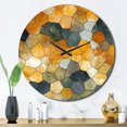 thumbnail image 1 of Designart "Chromatic Hexa Mirage II" Abstract Shapes Oversized Wall Clock, 1 of 6