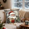 thumbnail image 6 of Virelaxpo Linen Christmas Pillow Cover with Santa and Reindeer Patterns, Festive Decor for Living Room and Sofa, 6 of 6
