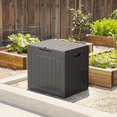thumbnail image 5 of SUNCROWN 35 Gallon Outdoor Patio Resin Storage Deck Box with Handles, Black, 5 of 12
