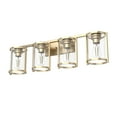 thumbnail image 2 of Hunter - Astwood 4-light Alturas Gold, Medium Size Vanity Light, Dimmable, Caged Style, for Bedrooms, Dining, Living Rooms - 48011, 2 of 8