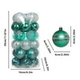 thumbnail image 3 of 30PC Christmas Tree Decorations,Barrels of Christmas Balls,Plastic Christmas Decor for Christmas Tree Thanksgiving Wedding Party Holiday Birthday Decor,2.4IN,Green, 3 of 6