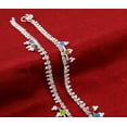 thumbnail image 2 of Banithani Traditional CZ Stone Ankle Bracelet Indian Wedding Foot Payal Jewellery, 2 of 4