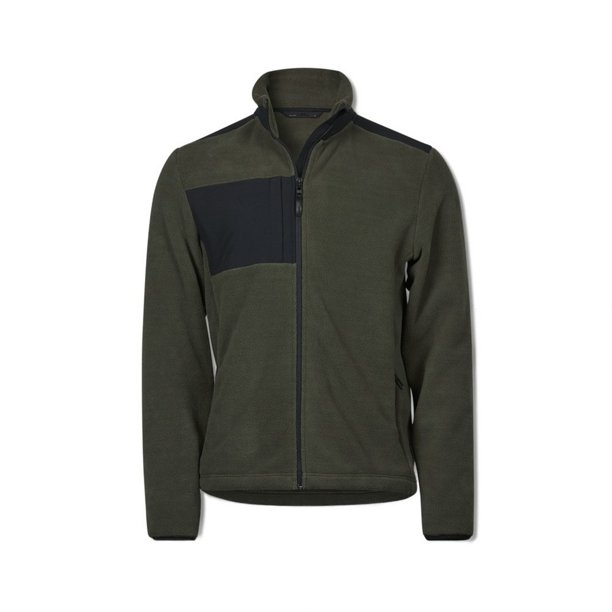 Tee Jays - Forro Polar Montaña para Hombre (Verde Intenso, Negro) Tee Jays UTBC5084_deepgreenblack