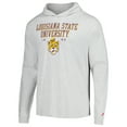 thumbnail image 2 of Men's League Collegiate Wear Ash LSU Tigers Team Stack Tumble Long Sleeve Hooded T-Shirt, 2 of 4