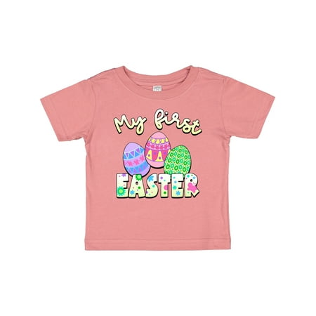 

Inktastic My 1st Easter Colorful Decorated Eggs Gift Baby Boy or Baby Girl T-Shirt