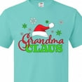 thumbnail image 4 of Inktastic Grandma Claus with Christmas Santa Hat and Snowflakes T-Shirt, 4 of 5