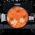 thumbnail image 2 of Vibrant Colorful Autumn Leaves Polyester Universal Spare Wheel Tire Cover Wheel Covers for Trailer RV SUV Truck Camper, 2 of 5