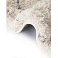 thumbnail image 7 of Unique Loom Rabat Shag Collection Area Rug - Fractured (8' Round Ivory/Gray), 7 of 7