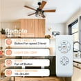 thumbnail image 4 of 52 inch Ceiling Fan with Caged Light and Remote, Dual Finish Blades, 4 of 8