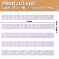 thumbnail image 3 of 5 Rolls Christmas Ribbon 1.5 inch Wide Decorative Ribbon for Gift Wrapping and Holiday Decorations Lilac Floral Motifs, 3 of 7