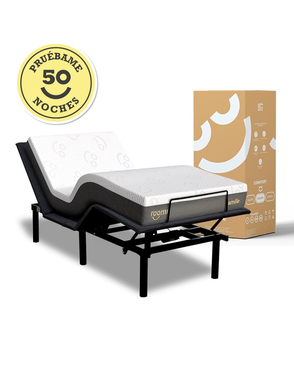 Cama Individual Eléctrica + Colchón Individual De Memory Foam Roomi ...