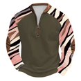 thumbnail image 2 of Blusas y camisas de manga larga con cuello redondo para hombre Sudadera con puños en los hombros estampada para hombre Blusa de poliéster de manga larga con cuello redondo para hombre, 2 of 3