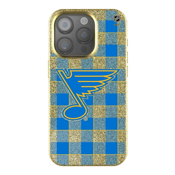 Keyscaper  St. Louis Blues Plaid Bling iPhone Case