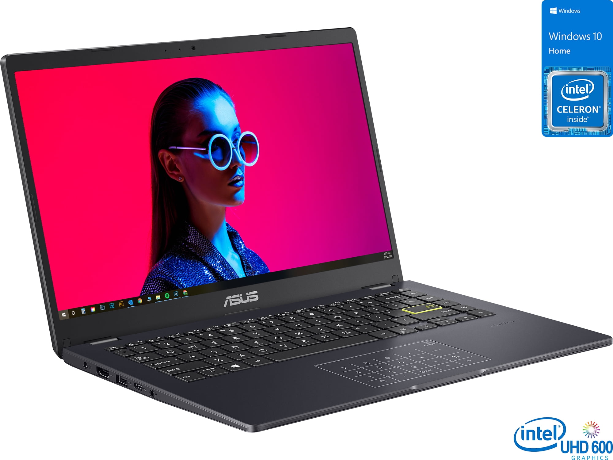 ASUS E410MA Laptop, 14" HD Display, Intel Celeron N4020 Upto 2.8GHz ...