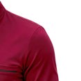 thumbnail image 6 of qafoshin Pullover Workout Tops for Men Breathable Stand-up Button Long Sleeve Fall Shirts, 6 of 7