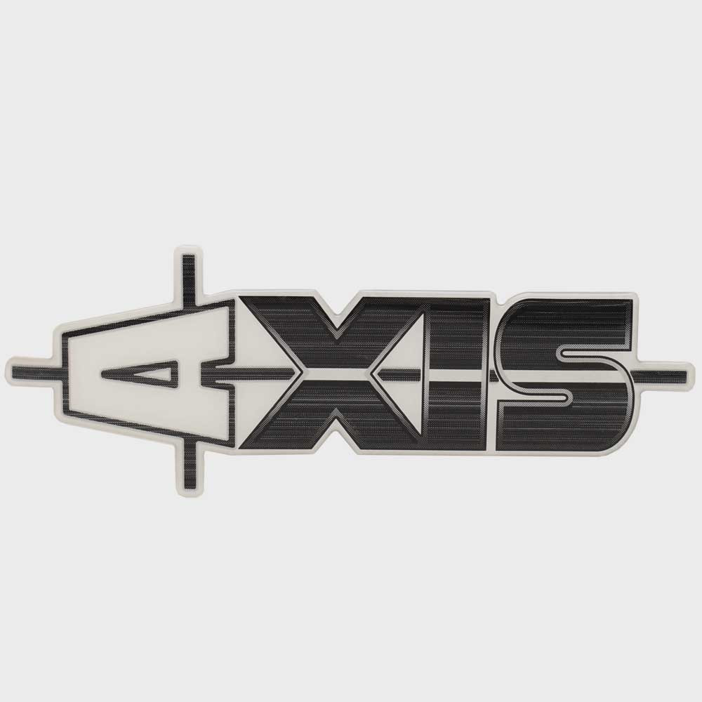 Axis Boat Raised Logo Decal 5974645 8 1/2 x 3 1/8 Inch Black Silver