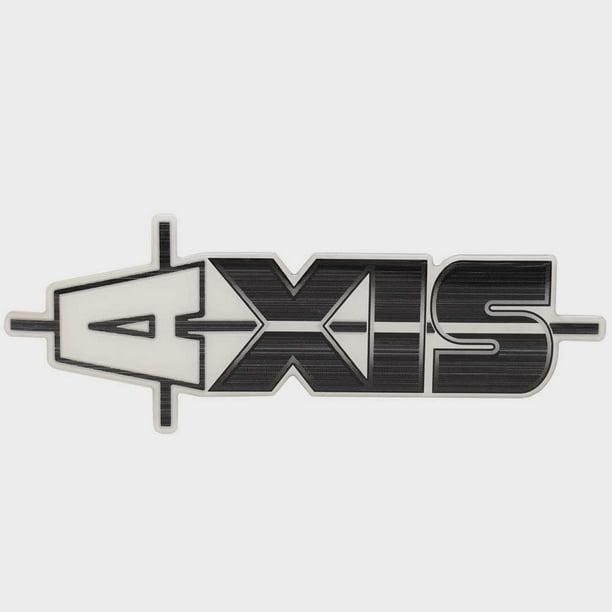 Axis Boat Raised Logo Decal 5974645 8 1/2 x 3 1/8 Inch Black Silver