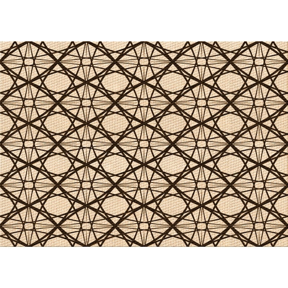 Ahgly Company Machine Washable Indoor Rectangle Transitional Deep Peach Orange Area Rugs, 5' x 7'