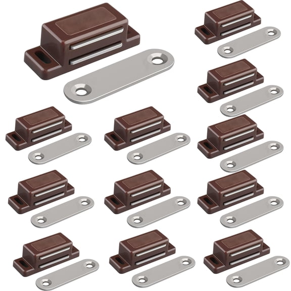 Cabinet Magnet Latch - Best for Cabinet Doors, Cupboards, Drawers and Shutters - Cabinet Magnetic Latch Easy Install -12 pcs Magnetic Cabinet Catch Screws