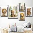 thumbnail image 5 of Pequeño erizo feliz, pequeño león, hola oso, bebé cocodrilo, bebé koala, arte de pared de moda, pintura en lienzo, póster nórdico, decoración de habitación, 5 of 5