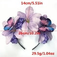 thumbnail image 3 of yunLXY Rose Flower Crown Headband Under $5 Flower Headband for Women Butterfly Tea Fascinators Hat Halloween Costume Headpiece Dress up Masquerade Supplies One Size, 3 of 7