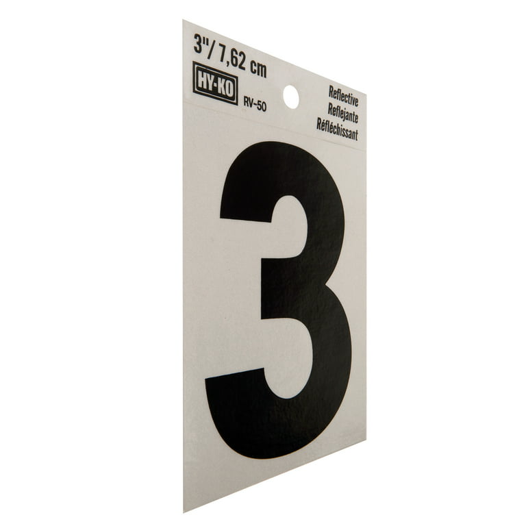 3 House number 1-50 sticker Weatherproof self-adhesive vinyl