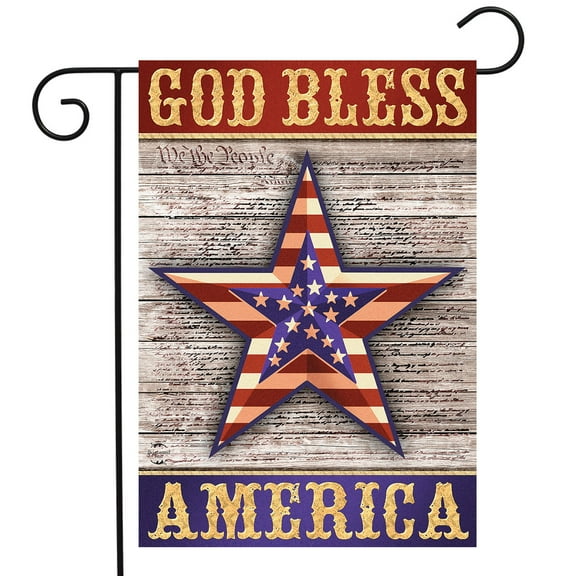 Briarwood Lane God Bless America Star Patriotic Garden Flag