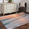 thumbnail image 3 of Summer Beach Sunset Landscape Area Rugs 4x6 ft Coastal Ocean Red Cloud Sky Wave Washable Rug Non Slip Indoor Carpet Absorbent Floor Mat for Living Room Bedroom Dining Room, 3 of 9
