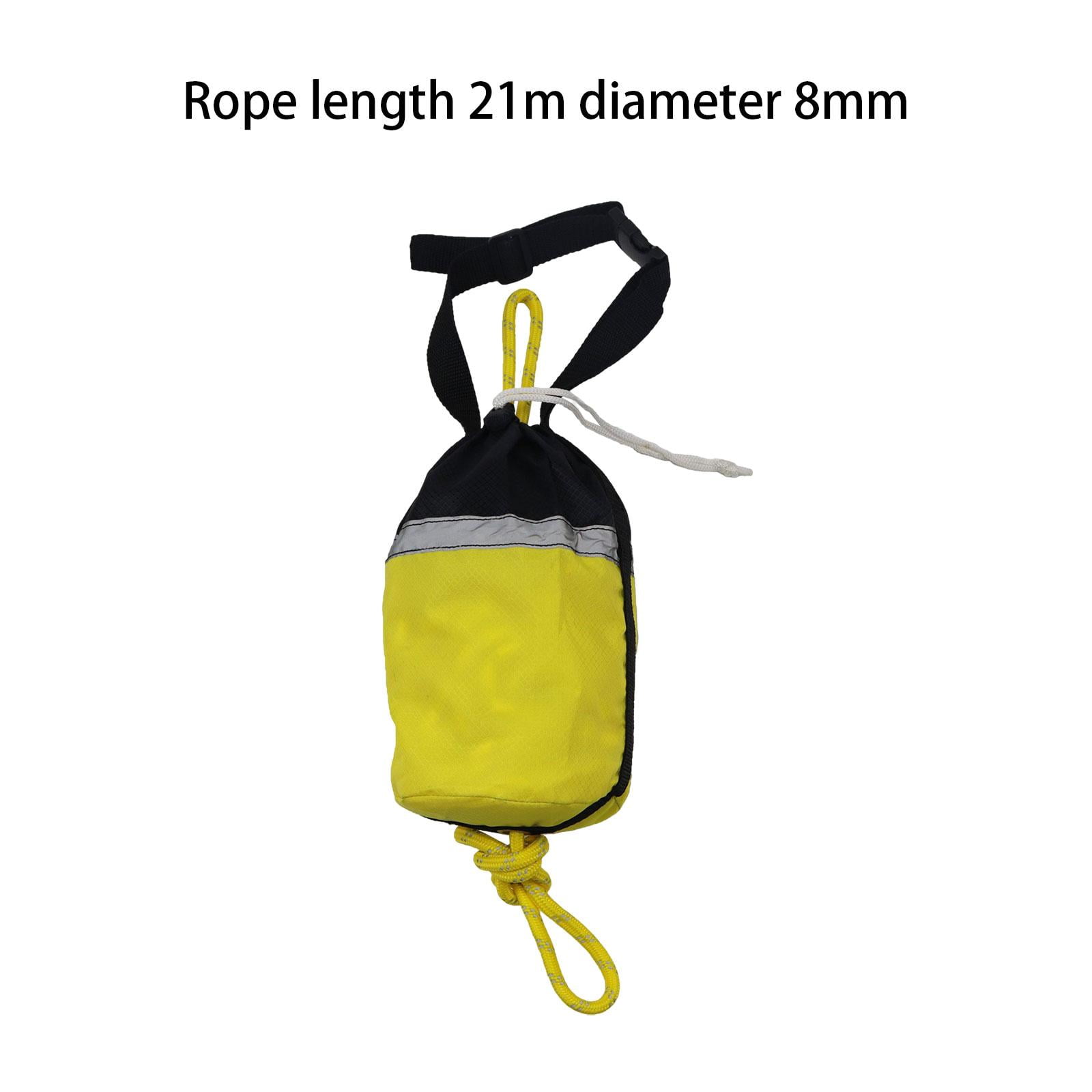 21M Length Throw Bag, Throwing Rope Reflective Throw Rope High Visibility  Throwable Safety Device for Canoeing, Emergency, Swimming