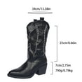 thumbnail image 2 of SACFOF Cowboy Boots For Women - Western Mid-Calf Cowgirl Boots - Wide Calf Pointed Toe Embroidered Fashion Western Chunky Pull On, 2 of 7