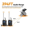 thumbnail image 4 of Wireless Lavalier Microphone CVM-WM200A 96-Channel Professional UHF Dual Wireless Lapel Microphone, 4 of 7