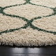 thumbnail image 3 of SAFAVIEH Hudson Arline Plush Geometric Shag Area Rug, Ivory/Green, 7' x 7' Round, 3 of 8