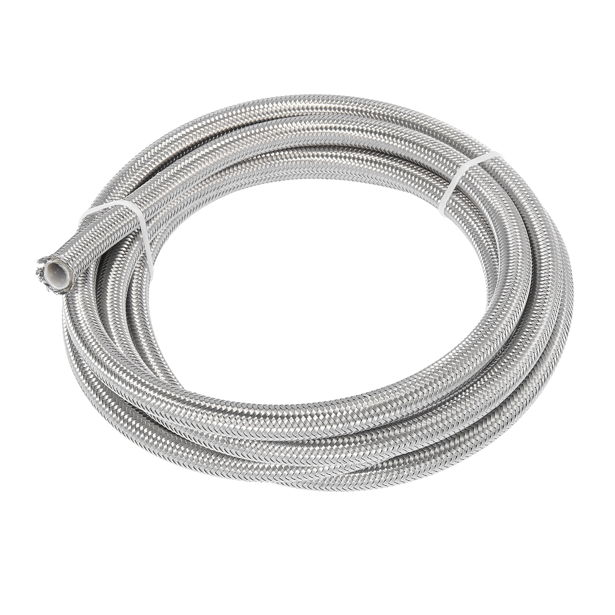 AN10 5/8" 3ft Braided PTFE Fuel Line Hose - Stainless Steel For Oil, Gas, E85 & Coolant