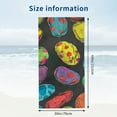 thumbnail image 3 of PHYHOO Dog Paw Print Oversized Microfiber Sand Free Quick Dry, Colorful Footprint Lightweight Pool Towels for Adults Travel Towel for Gym Yoga Camp Swim 30x60in, 3 of 8